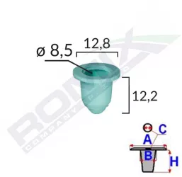 Element Fixare Pentru Audi/bmw/seat/vw 12.8X12.2 - Albastru Set 10 Buc 