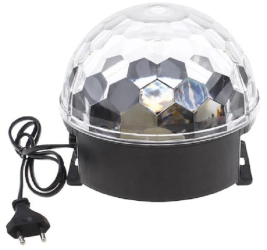 Glob Disco Klausstech Led Joc De Lumini Functie De Rotire Destinat Petrecerilor 6 Led-uri Rgb 6 X 3w Ergonomic Compact Negru 