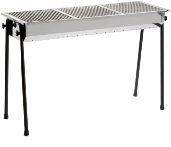 Gratar carbuni inox cu 3 gratare 345x345 mm fiecare 1145x380x H 770 mm Hendi Resto potrivit si pentru uz profesional 