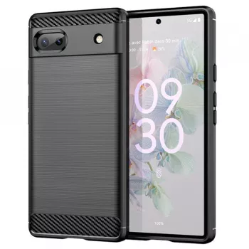 Husa pentru Google Pixel 6a - Techsuit Carbon Silicone - Black 