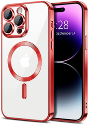Husa pentru iPhone 14 Pro Max - Techsuit Luxury Crystal MagSafe - Red 