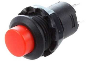 Intrerupator PUSH BUTON cu retinere 12x28 mm 1.5A/250VAC diam. 12mm plastic 