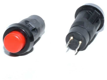 Intrerupator PUSH BUTON cu retinere 12x32 mm 1.5A/250VAC diam. 10mm plastic 