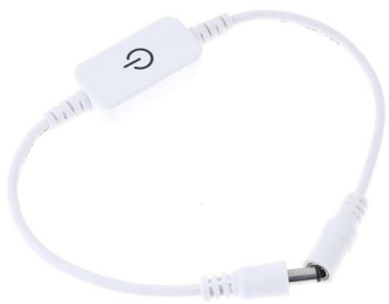 Intrerupator TOUCH atingere 12V/3A montaj pe fir mufa mama / tata CB 5.5x2.1 mm 