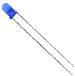 LED 3mm albastru 3.0V-3.2V 20mA 455-465 MCD 500-700 