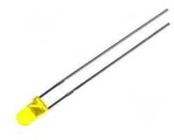 LED 3mm galben 1.9V-2.1V 20mA 588-590 MCD 300-400 
