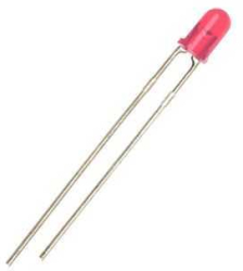 LED 3mm rosu 1.9V-2.1V 20mA 620-625 MCD 300-400 
