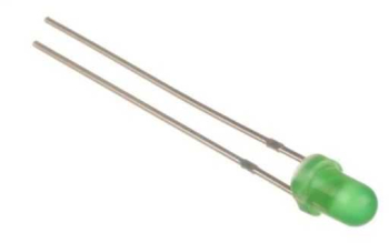 LED 3mm verde 2.1V-3.0V 20mA 567-570 MCD 400-500 
