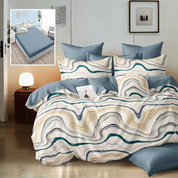 Lenjerie De Pat Finet 6 Piese Cearceaf Pat Cu Elastic Cearceaf Pilota 200X230 2 Fete Perna 50X70 2 Fete Perna 70X70 Extra Hf6P187 