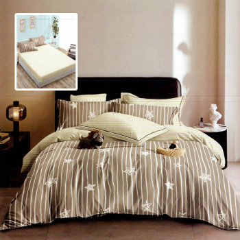 Lenjerie De Pat Finet 6 Piese Cearceaf Pat Cu Elastic Cearceaf Pilota 200X230 2 Fete Perna 50X70 2 Fete Perna 70X70 Extra Hf6P265 