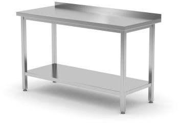 Masa de lucru inox pentru perete cu polita 1200x700x850 h mm 
