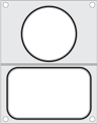 Matrita sigilare pentru un recipient cu un compartiment 178x113 mm + pentru un recipient de supa ø 115 mm 
