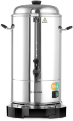Percolator / cafetiera profesionala 6lt Hendi cu pereti dubli din inox 1500W diam. 241x H 480 mm robinet anti-picurare temperatura a 