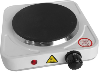 Plita Electrica Profesionala KlaussTech Putere 1000w Functie Termostat Indicator Led Suprafata Gatire Striata Reglare Putere Alb