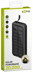 Power Bank SOLAR 20000mAh USB type C FAST CHARGE PD QC3.0 53934 Goobay 