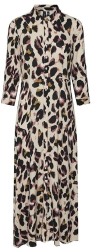 Rochie lunga YAS Yassavanna S. Noos de dama print leaopard L - OUTLET 