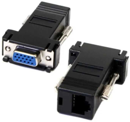 Set adaptor VGA mama la VGA mama prin cablu RJ45 2buc maxim 20m