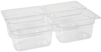 Tava Hendi Gastronorm GN 1/4 200 mm 5.5 litri - policarbonat transparent 