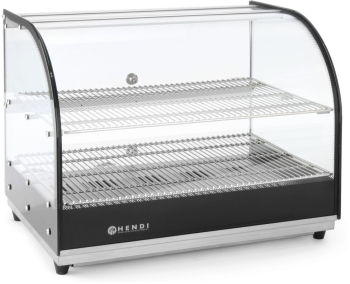 Vitrina calda ARKTIC by Hendi cu doua nivele incalzire infrarosu termostat reglabil pana la 85 gr C 554x376x H 432 mm 