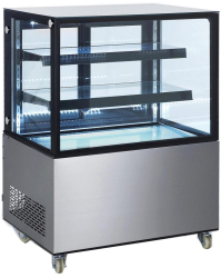 Vitrina frigorifica de prezentare interval temp. 2/6C corp inox 300 litri 480 W ARKTIC by Hendi 915x675x H 1210 mm Clasa energetica C 