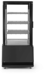 Vitrina rece pt prezentare Negru 68 lt interval temp 2-6 gr C 170 W 3 rafturi reglabile pe inaltime ARKTIC by Hendi 452x406x H 891 mm 