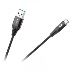 Cablu USB - USB Type C REBEL 100cm negru 1m 