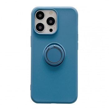 Husa protectie Flippy compatibila cu Samsung A72 Liquid Silicone Ring cu suport rotativ Albastru 