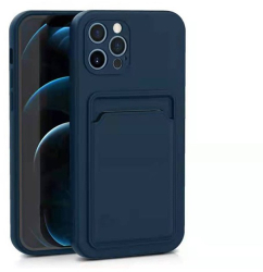 Husa protectie Flippy cu suport card compatibila cu Samsung Galaxy A02S Albastru inchis 