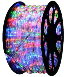 Instalatie Craciun 64 m 1536 Led-uri Furtun Luminos Multicolor Transformator 8 jocuri de lumini Sectionabila 220 V Flippy 