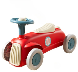 Masinuta Ride-On Flippy cu Sistem Anti-Rasturnare Claxon pe Volan 1-6 Ani 60 x 28 x 34 cm Rosu-Crem 