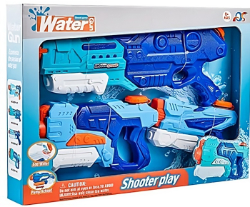 Set 3x Pistol cu Apa pentru Copii Flippy 6ani+ Albastru 1x 1500 ML + 1x 500 ML + 1x 300 ML 