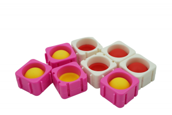 Set 8 blocuri de constructie din silicon Pop Bubble Fidget Toy Puzzle Multicolor 