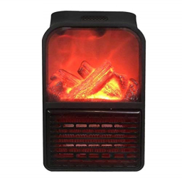 Aeroterma KlaussTech De Perete Putere 500 W Display Digital Temperatura Ajustabila Geam Ce Imita Flacarile Semineului Lumina Ambiental 
