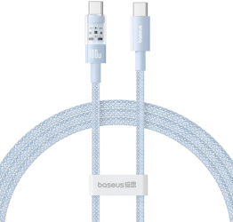 Cablu USB-C la Type-C Super Fast Charging 100W 1m - Baseus Gem P10373000311-00 - Galaxy Blue 