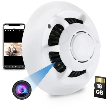 Camera Spion Detector de fum iUni D103 16GB Wi-Fi Vizualizare 4K 