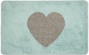 Covoras baie textil albastru maro 78x48x1 cm 