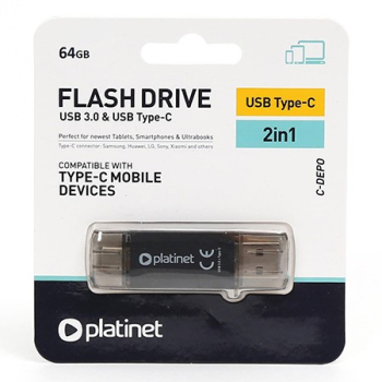 Flash drive usb 3.0 si type c 64gb c-depo platinet 