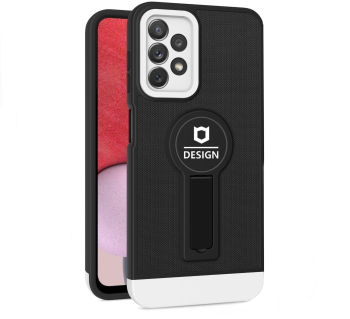 Husa Armor Design cu Stand pentru Apple iPhone X/XS Max Negru/Alb Suport Auto Magnetic Wireless Charge Protectie Antisoc Flippy 