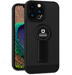 Husa Armor Design cu Stand pentru iPhone 12 Pro Negru Suport Auto Magnetic Wireless Charge Protectie Antisoc Flippy 