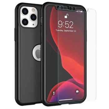 Husa de protectie compatibila cu Huawei P Smart Z Full Cover 360 Negru + Folie de protectie 