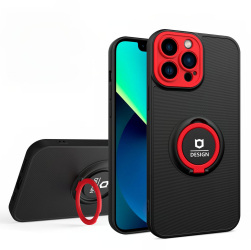 Husa de protectie Eagle eye pentru Apple iPhone 14 Rezistenta la socuri Protectie camera Cu inel de prindere magnetic negru rosu Negru 