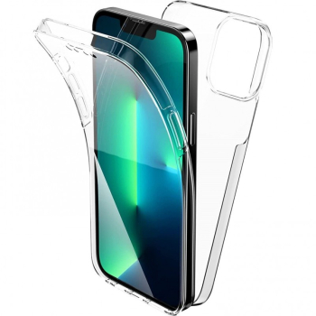 Husa de protectie Flippy 360 grade PC+TPU+Folie policarbonat pentru Apple iPhone 14 Plus Transparent 