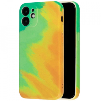 Husa protectie Flippy compatibila cu Apple iPhone 11 Pro Max Tpu Ombre Verde/Galben/Portocaliu 