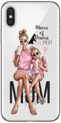 Husa protectie Flippy compatibila cu Apple iPhone 13 Pro Max Glass print Mama of Drama Multicolor