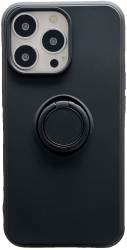 Husa protectie Flippy compatibila cu Samsung Galaxy A71 Liquid Silicone Ring cu suport rotativ Negru 