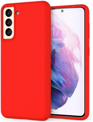 Husa protectie Flippy compatibila cu Samsung S21 5G Liquid Silicone Case Rosu 