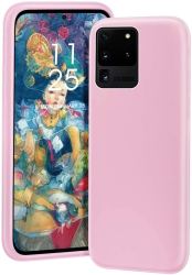 Husa protectie Flippy compatibila cu Samsung S21 5G Liquid Silicone Case Roz 