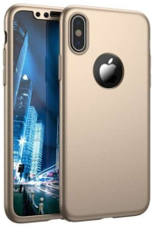 Husa Samsung Galaxy S10 Plus Full Cover 360 Auriu + Folie de protectie 