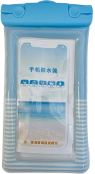 Husa subacvatica Cushion Waterproof Flippy Snowproof Universala Dungata cu Snur pentru telefon sau documente Bleu 