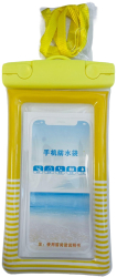 Husa subacvatica Cushion Waterproof Flippy Snowproof Universala Dungata cu Snur pentru telefon sau documente Galben 